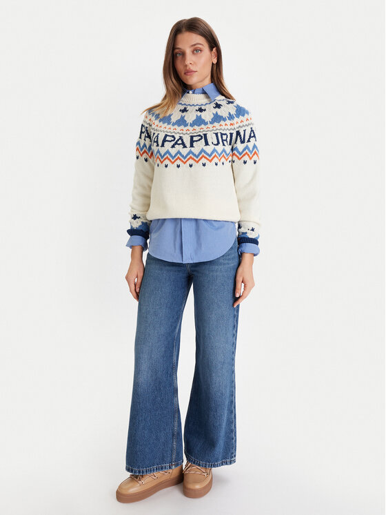Napapijri Napapijri Pulover D-Fiames NP0A892S Bej Regular Fit
