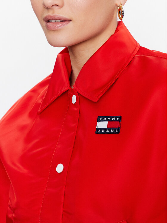 Tommy Jeans Tommy Jeans Prijelazna jakna Cropped Coach DW0DW15334 Crvena Cropped Fit
