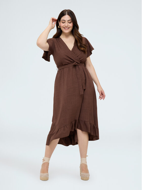 Fiorella Rubino Fiorella Rubino Sukienka wieczorowa 7094L001291N022 Brązowy Regular Fit