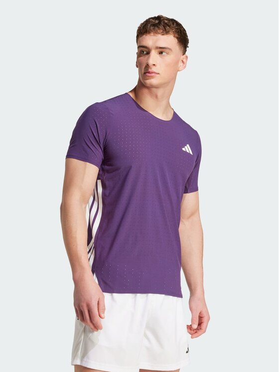adidas adidas Koszulka techniczna Adizero Running Tee Fioletowy Slim Fit