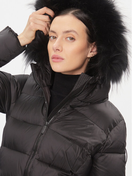 Bomboogie Bomboogie Пухено яке CW 093P T DLC3 Черен Regular Fit