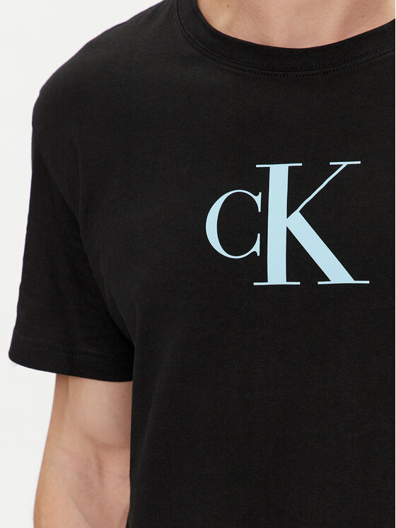 Calvin Klein Swimwear Calvin Klein Swimwear T-shirt KM0KM00971 Crna Regular Fit
