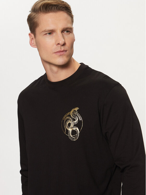 Armani Exchange Armani Exchange Pikkade varrukatega T-särk XM000214 AF10356 UC001 Must Regular Fit