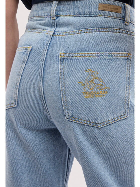 Trussardi Trussardi Jeansy P4409400337N0DP Turkusowy Boy Fit