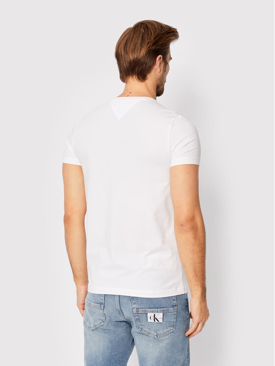 Tommy Hilfiger Tommy Hilfiger Tričko Core Stretch MW0MW27539 Biela Slim Fit