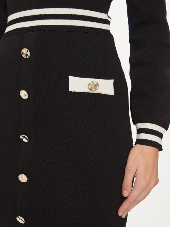 Morgan Morgan Rochie tricotată 241-RMVA Negru Regular Fit
