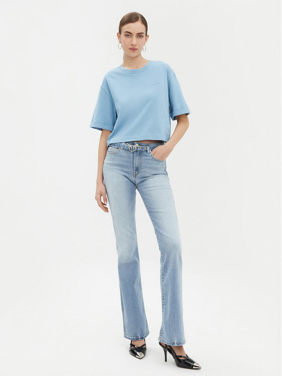 PINKO PINKO T-Shirt 104882 A2HN Niebieski Regular Fit