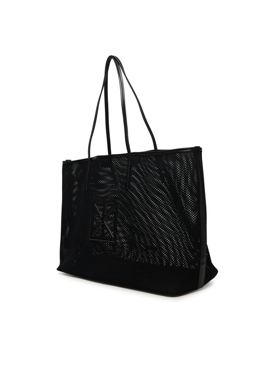 Calvin Klein Calvin Klein Torbica Emblem Mesh Xl Tote LV04F3422G Crna