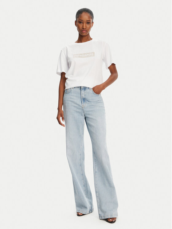 Patrizia Pepe Patrizia Pepe T-krekls 2M4422/J274-W146 Balts Regular Fit