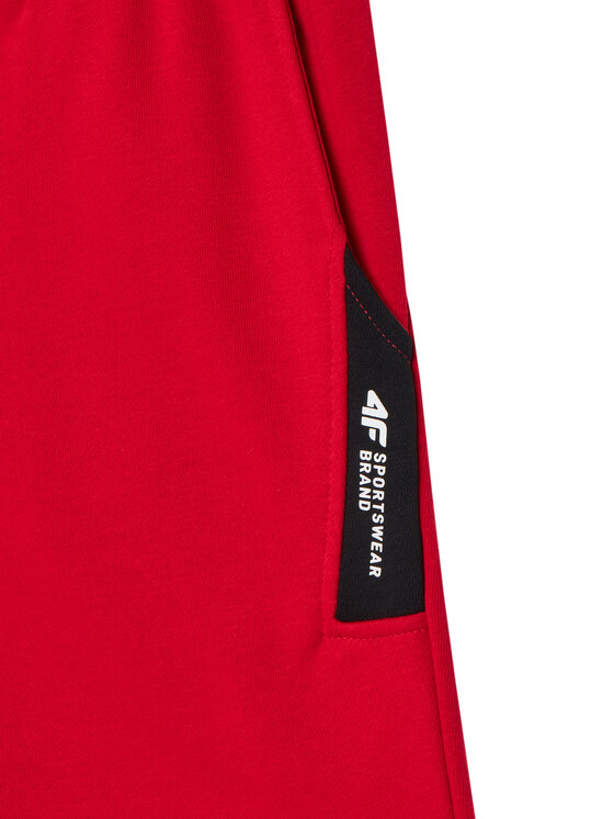 4F 4F Szorty sportowe 4FJSS23TSHOM049 Czerwony Regular Fit