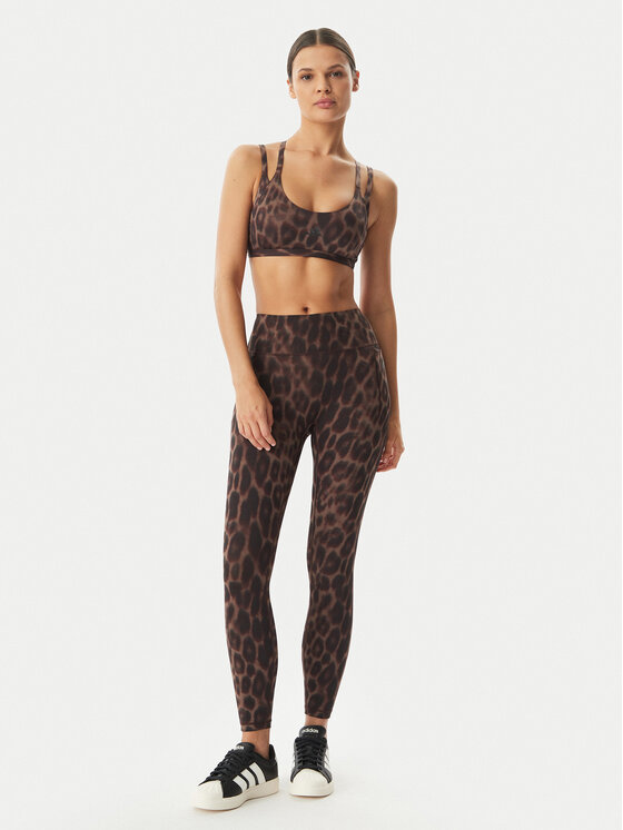 adidas adidas Leggings Optime Power Leopard KF9094 Marrone Slim Fit