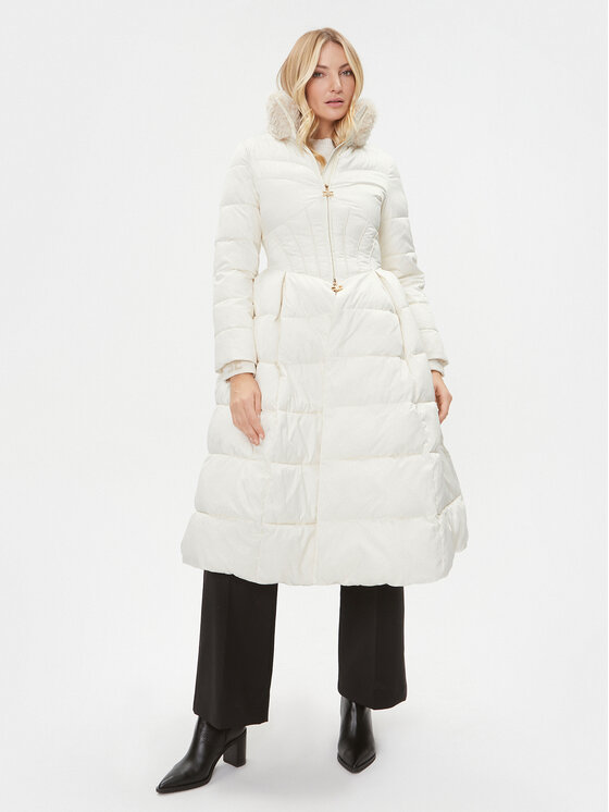 Elisabetta Franchi Elisabetta Franchi Зимно яке PI-58Z-36E2-000077 Бял Regular Fit