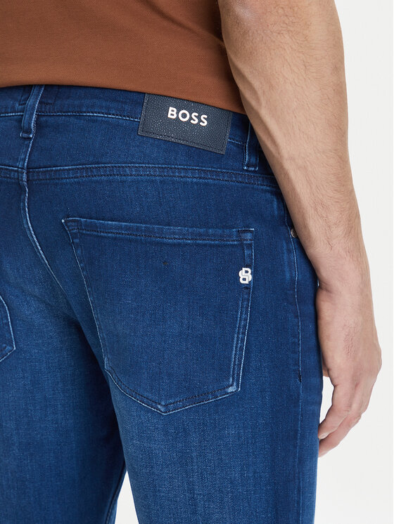 BOSS BOSS Džínsy H-Delaware 50544888 Tmavomodrá Slim Fit