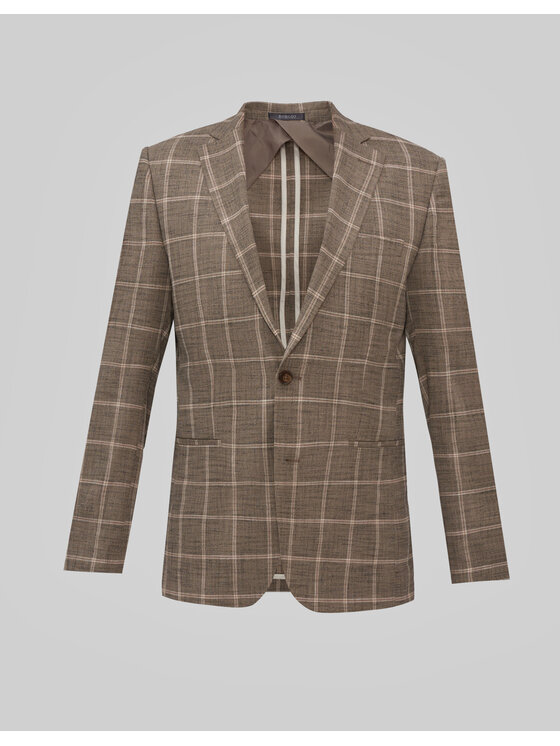 Borgio Borgio Marynarka crissolo Brązowy Slim Fit