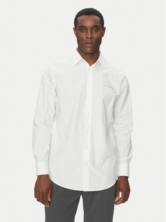 John Richmond Camicia UMP25340CA Bianco Regular Fit, taglia : 50