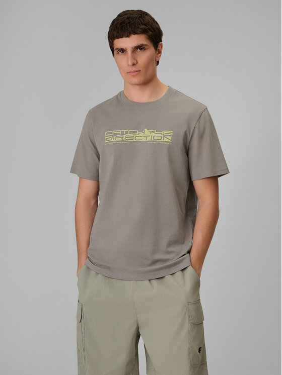 4F 4F T-Shirt TREKKING Szary Regular Fit