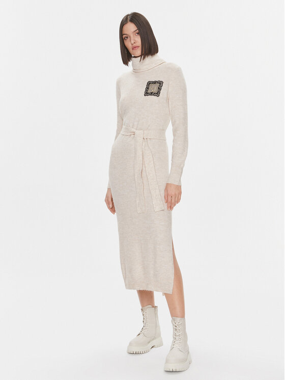 Liu Jo Liu Jo Трикотажна сукня 5F3035 A4190 Бежевий Regular Fit