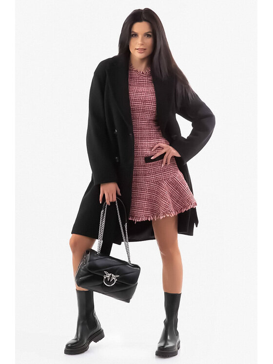 PINKO PINKO Vlněný kabát GIACOMINO 1 Černá Regular Fit