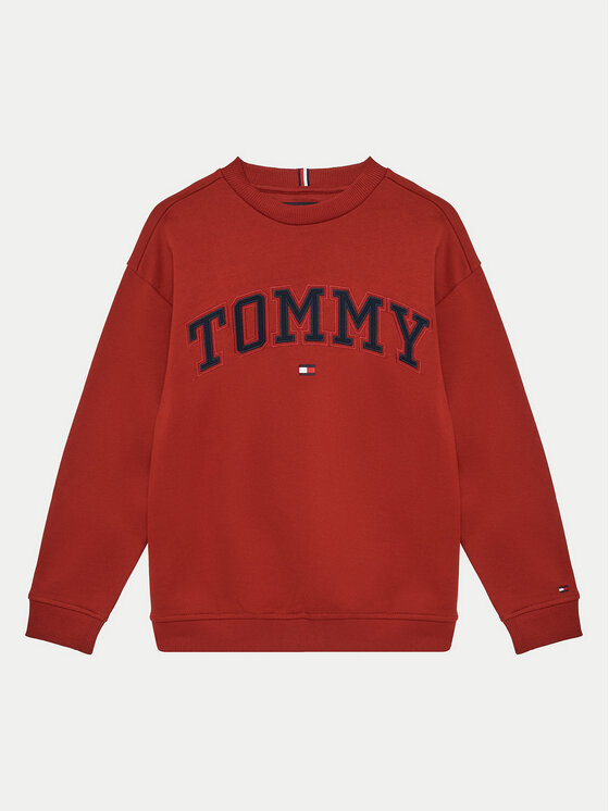 Tommy Hilfiger Džemperis ar kapuci Varsity KB0KB09119 Sarkans Regular Fit