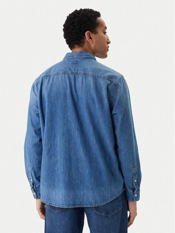 Tommy Jeans Tommy Jeans Τζιν πουκάμισο DM0DM23028 Μπλε Relaxed Fit