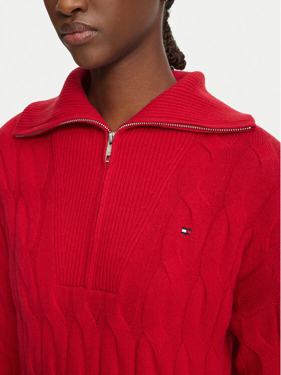 Tommy Hilfiger Tommy Hilfiger Pulover WW0WW46425 Roșu Regular Fit