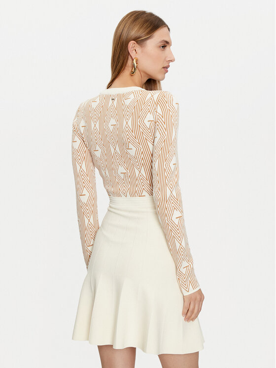 Gaudi Gaudi Strickkleid 421FD13009 Écru Regular Fit