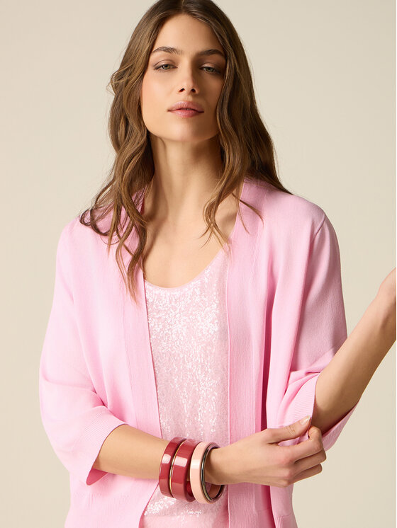 Oltre Oltre Sweter M525J005297N006 Różowy Regular Fit