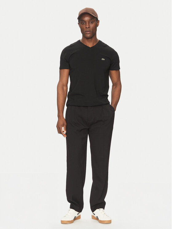 Lacoste Lacoste Marškinėliai TH6710 Juoda Regular Fit