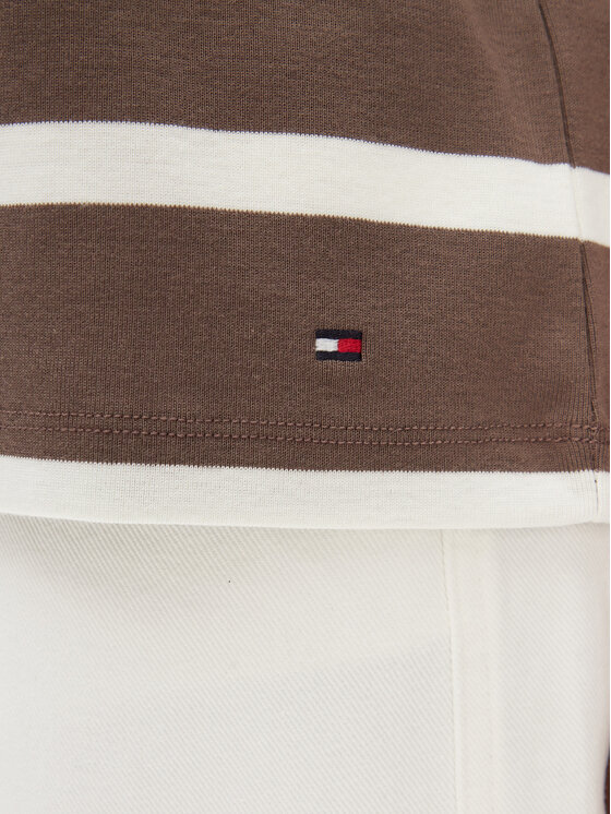 Tommy Hilfiger Tommy Hilfiger Tričko Gold Button WW0WW45628 Hnedá Regular Fit