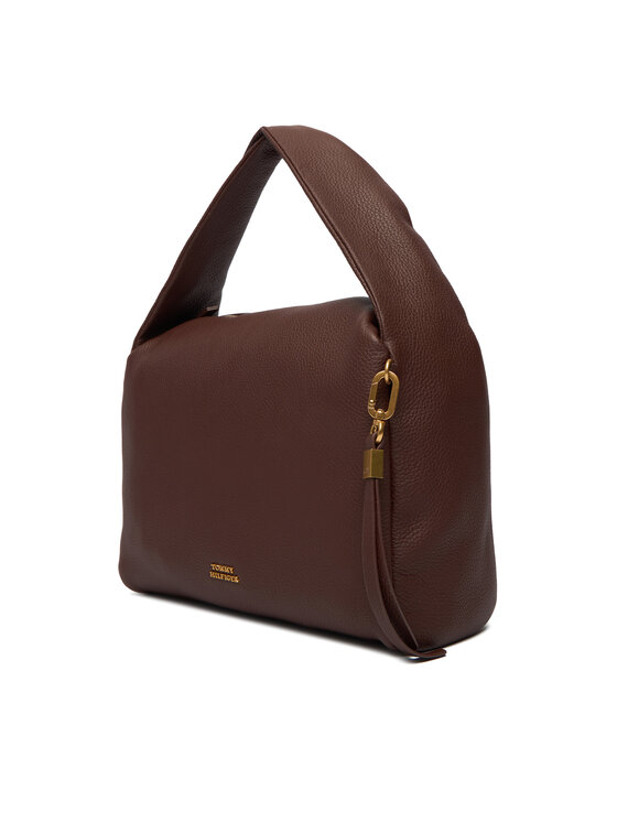 Tommy Hilfiger Tommy Hilfiger Geantă City Leather Shoulder Bag AW0AW18152 Maro