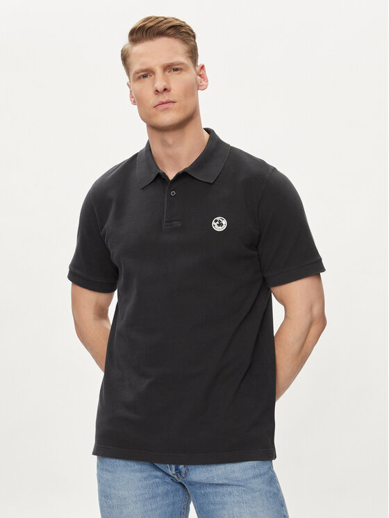 Save The Duck Polo Ovidio DR1213M-BATE18 Melns Regular Fit