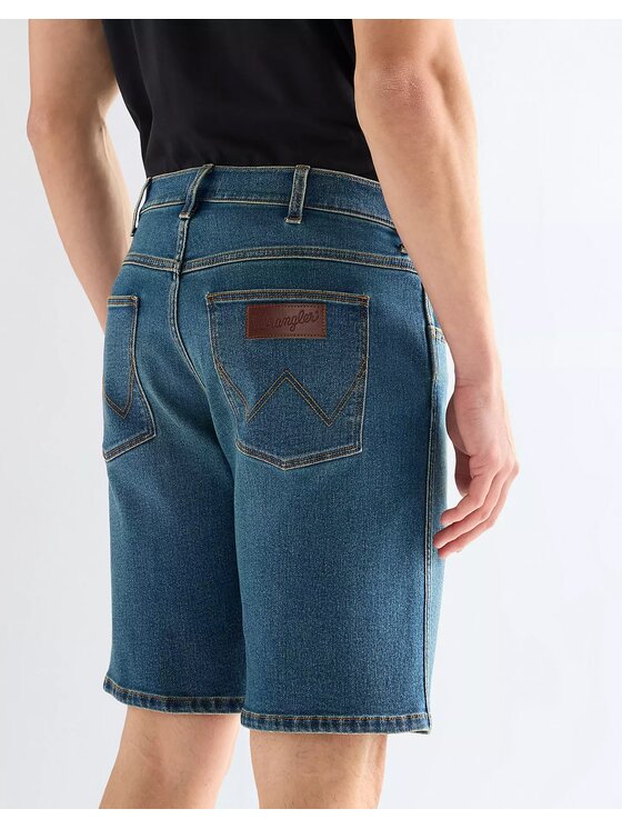 Wrangler Wrangler Pantaloncini di jeans FRONTIER SHORT Blu Regular Fit