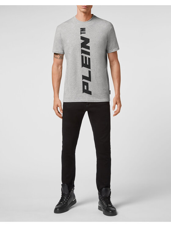 PHILIPP PLEIN PHILIPP PLEIN T-Shirt 3991 Szary Regular Fit
