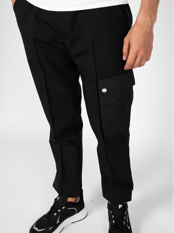Les Hommes Les Hommes Παντελόνι υφασμάτινο LBP1007305U Μαύρο Slim Fit
