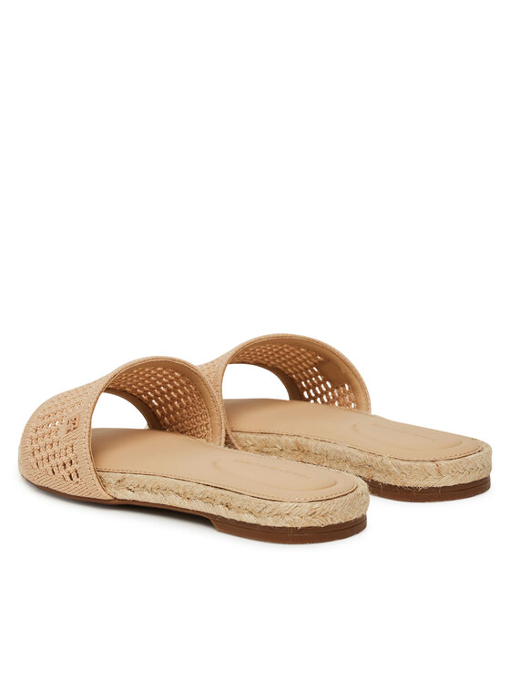 Tommy Hilfiger Tommy Hilfiger Espadrilky Knit Mesh Espadrille Flat Sandal FW0FW08744 Béžová