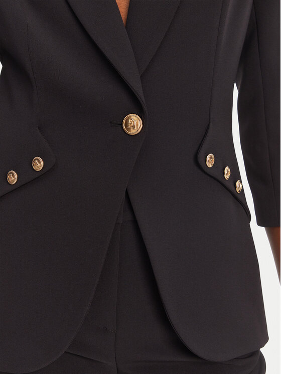 Elisabetta Franchi Elisabetta Franchi Sako GI-164-52E2-V640 Čierna Regular Fit