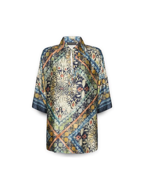 Elena Mirò Elena Mirò Camicia 5068E000111N002 Verde Regular Fit