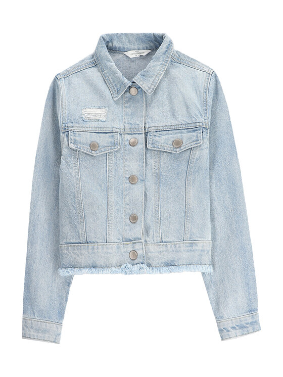Coccodrillo Coccodrillo Jeansová bunda WC5152301JCG Světle modrá Regular Fit