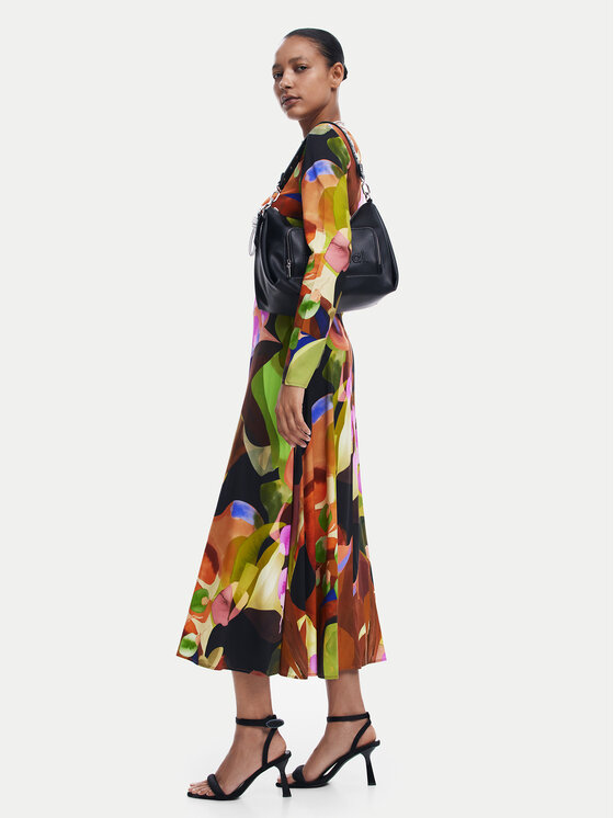 Desigual Desigual Φόρεμα καθημερινό Petals Lacroix 24WWVW18 Έγχρωμο Regular Fit