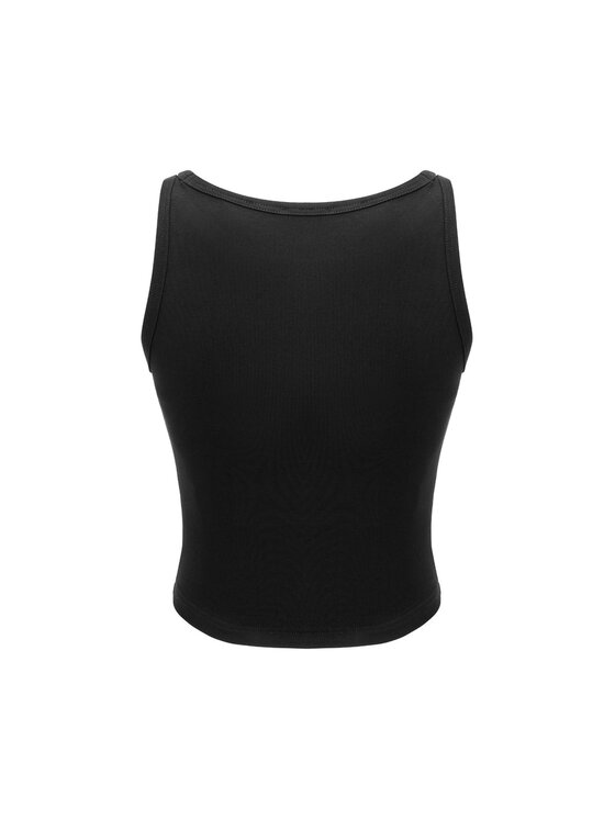 La Mania La Mania Top bez ramínek BASIC 3 CROP TOP Černá Classic Fit