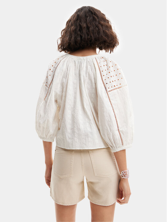 Desigual Desigual Blusa Julieta 24SWBW27 Bianco Loose Fit