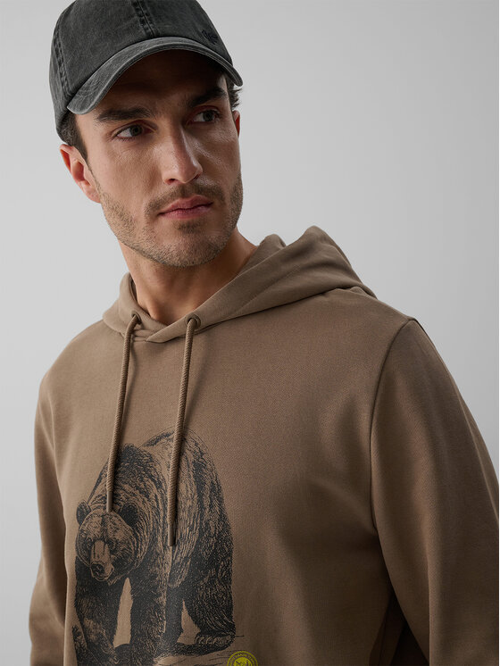 4F 4F Bluza OVERLAND Beżowy Regular Fit