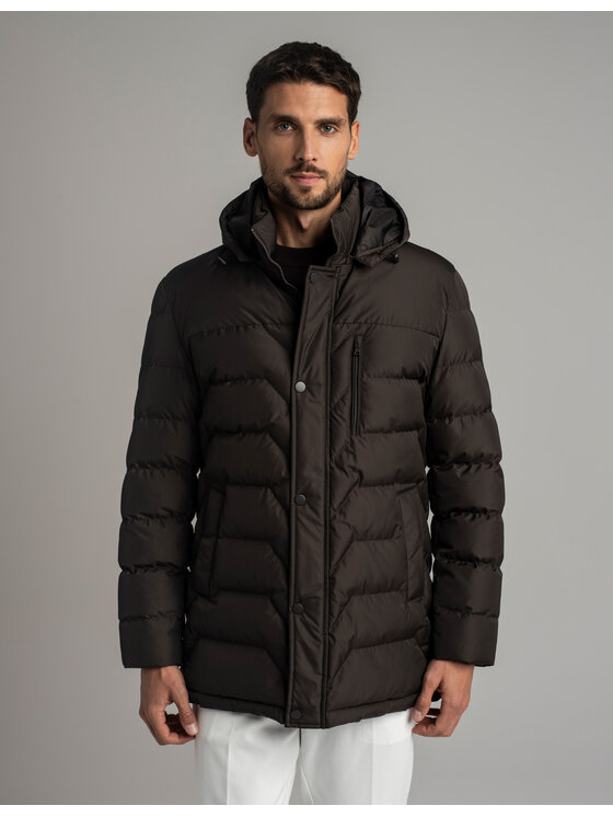Borgio Borgio Kurtka zimowa recale_br Brązowy Regular Fit