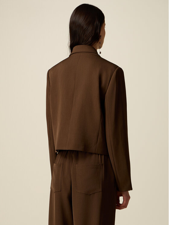 Oltre Oltre Giacca da abito R074R002562N032 Marrone Cropp Fit