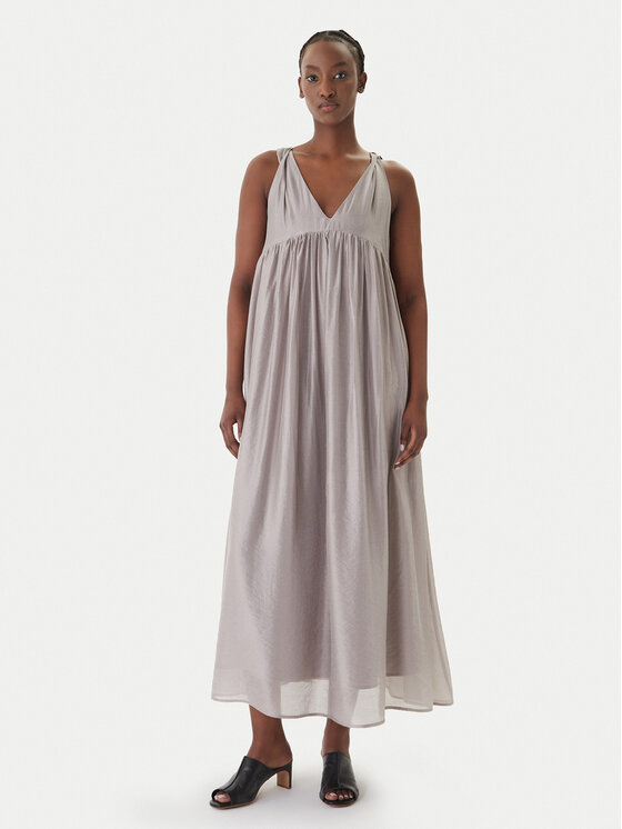 Eleh Eleh Φόρεμα καλοκαιρινό SS260270 Γκρι Relaxed Fit