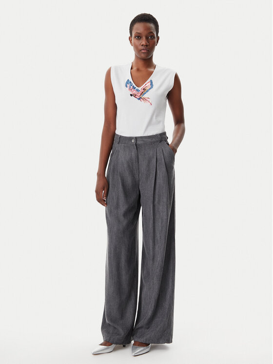 LOLA CASADEMUNT LOLA CASADEMUNT топ MS2515019 Бял Regular Fit