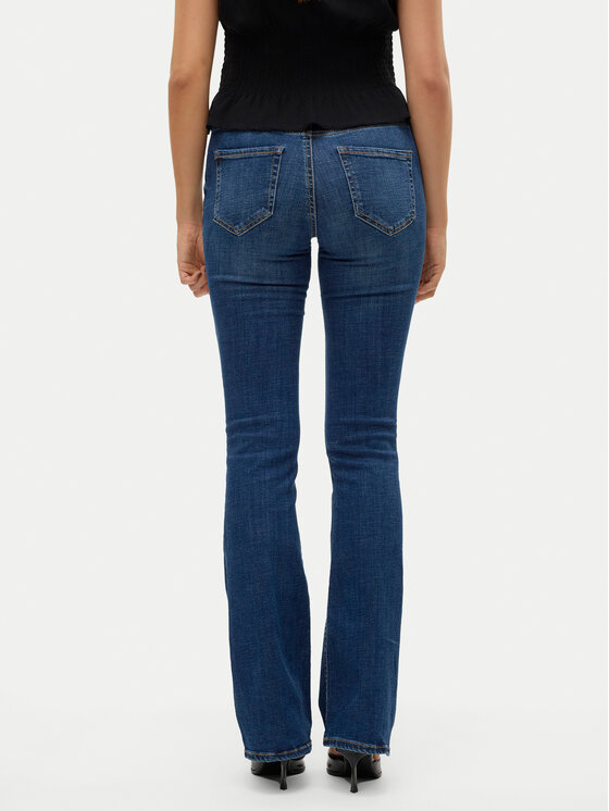 Vero Moda Vero Moda Jeansy Flash 10310511 Granatowy Flared Fit