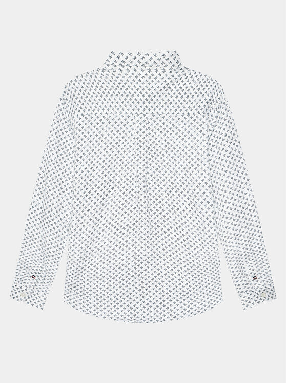 Tommy Hilfiger Tommy Hilfiger Πουκάμισο Mini Monogram Print Shirt L/S KB0KB08735 Λευκό Regular Fit