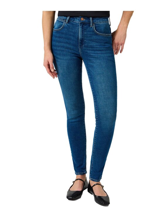 Wrangler Wrangler Jeansy 112355297 Niebieski Skinny Fit