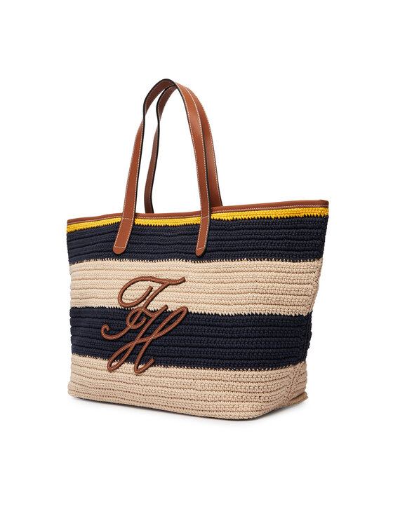 Tommy Hilfiger Tommy Hilfiger Borsetta Th Nautical Tote Crochet Str AW0AW18816 Multicolore